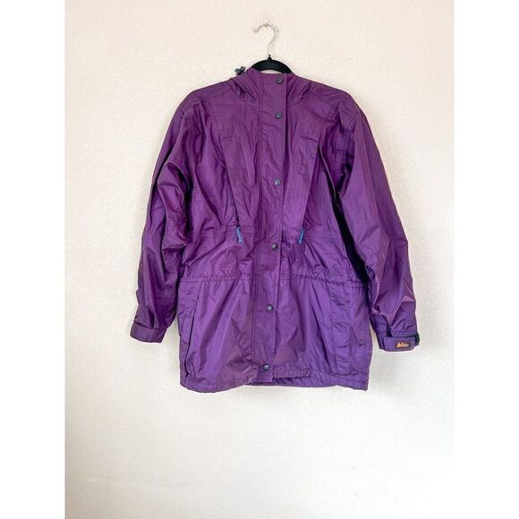 Vintage REI Purple Water Resistant Storm Fitted Hooded Jacket, Size 10 - Picture 1 of 12